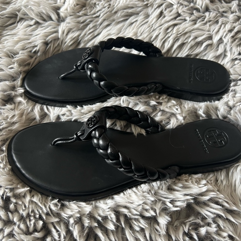 Authentic TB Benton  braided Thong never worn, like new.